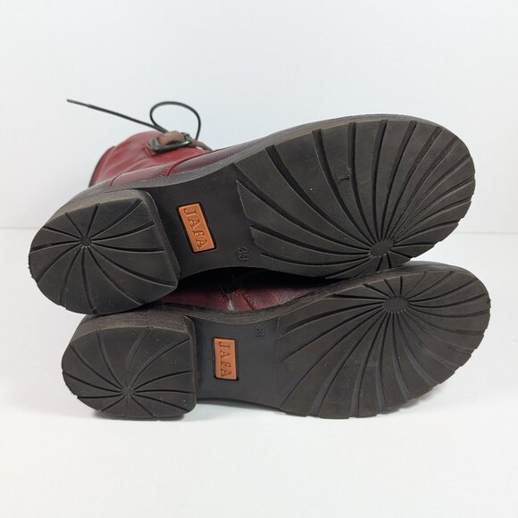 Sundance Brooklyn Boots by Jafa, Red Two-Tone Leather Ankle Boots, EU 39, US 8.5 - Picture 6 of 6